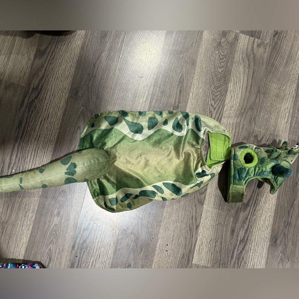 Triceratops green pet Halloween costume medium